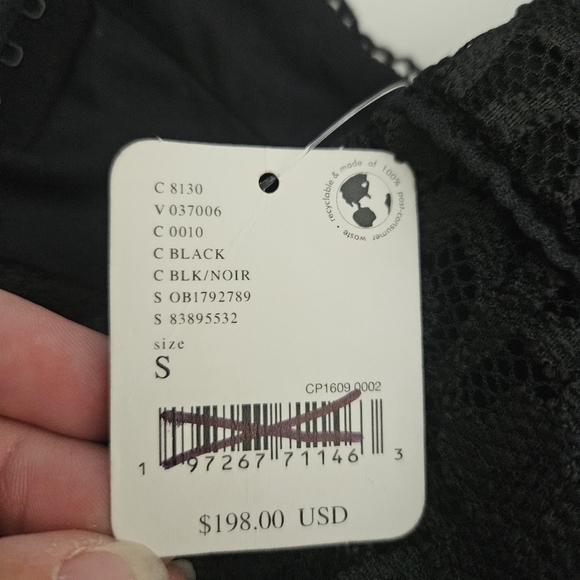 Free People Adored Black Lace Maxi Dress Sz Small NWT Whimsigoth Dark Romantic - Picture 13 of 14